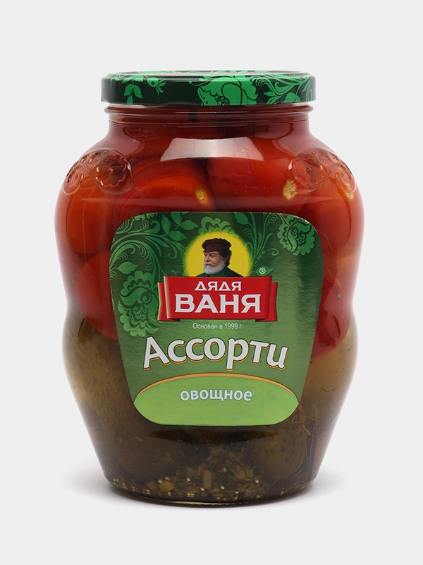 Ассорти овощное "Огурцы и томаты", 1800 г "Дядя Ваня"