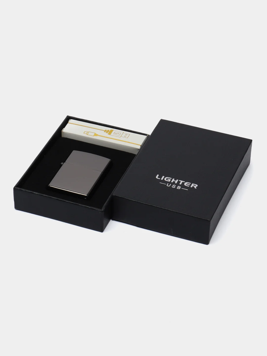 Зажигалка электронная, дуговая, USB, 5.6 х 3.8 х 1.3 см, черная