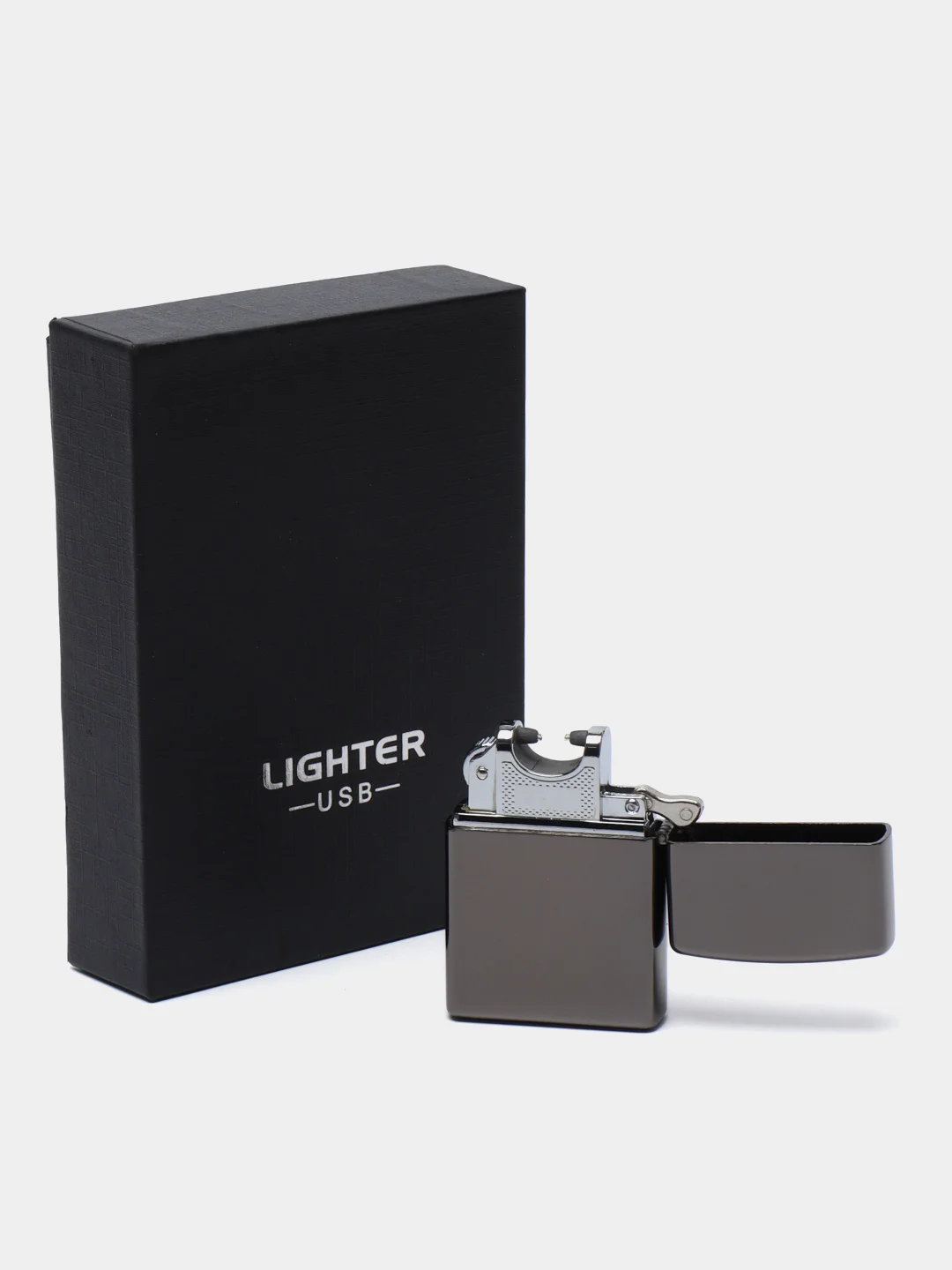 Зажигалка электронная, дуговая, USB, 5.6 х 3.8 х 1.3 см, черная