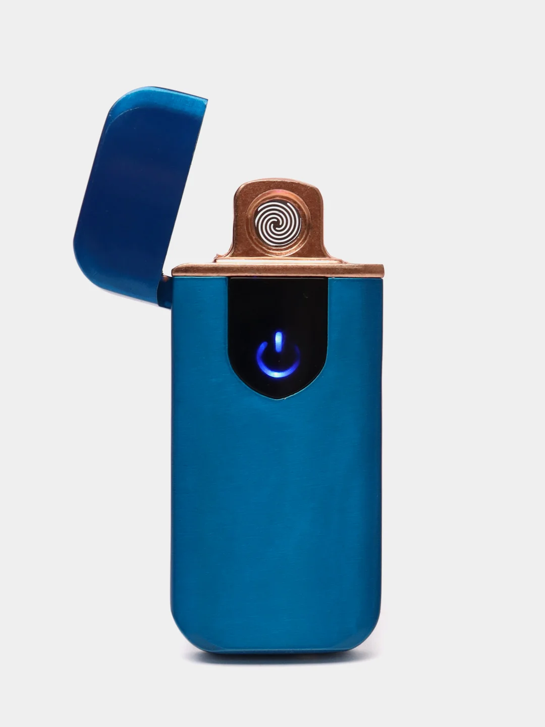Зажигалка электронная, спираль, сенсор, USB, синяя, 7.9 х 3.1 см