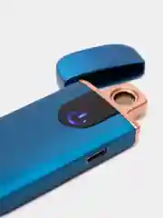 Зажигалка электронная, спираль, сенсор, USB, синяя, 7.9 х 3.1 см