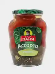 Ассорти овощное Дядя Ваня маринованное Огурцы и томаты  680 г