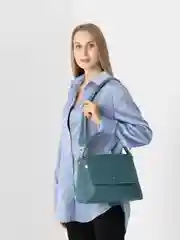 Бирюзовый женская сумка классическая, повседневная