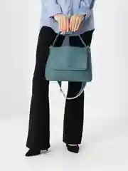 Бирюзовый женская сумка классическая, повседневная