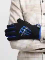 Синий перчатки демисезонные, спортивные