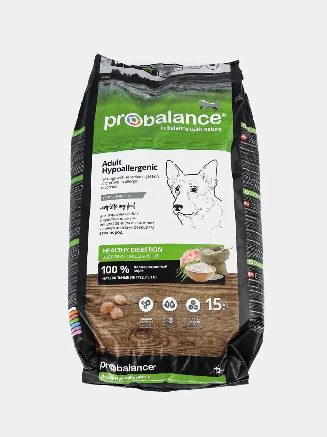 Корм сухой ProBalance "Hypoallergenic" для взрослых собак всех пород, 15 кг