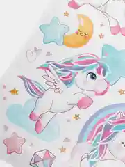 Розовый наклейки светящиеся для детской комнаты, Единорог, Динозавры