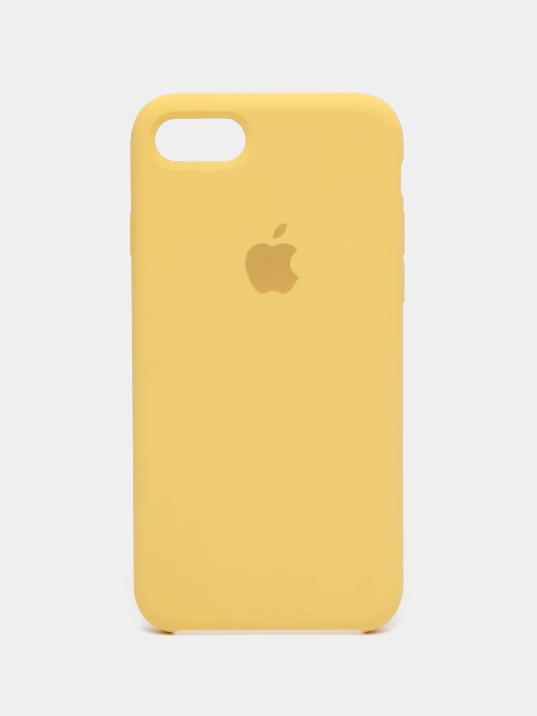 Желтый чехол Silicone Case для iPhone (айфон) 7, 8, XS, XR, 11, 12, 13, XS Max, Pro, Max, Plus, силиконовый