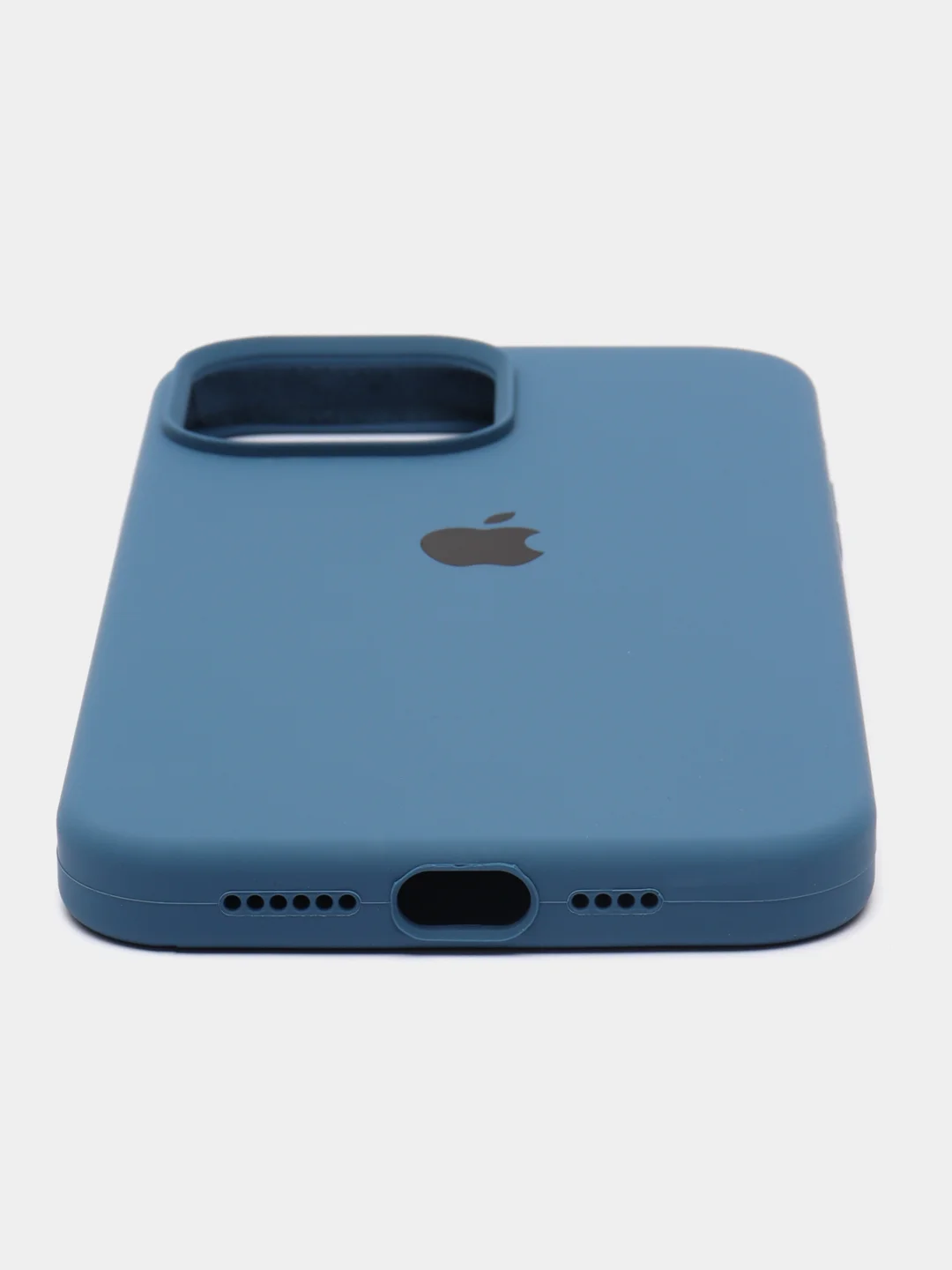 Синий чехол Silicone Case для iPhone (айфон) 7, 8, XS, XR, 11, 12, 13, XS Max, Pro, Max, Plus, силиконовый