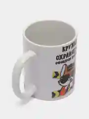 Кружка подарочная, сувенирная с принтом "Кружка охраняется офицером пупсиком "