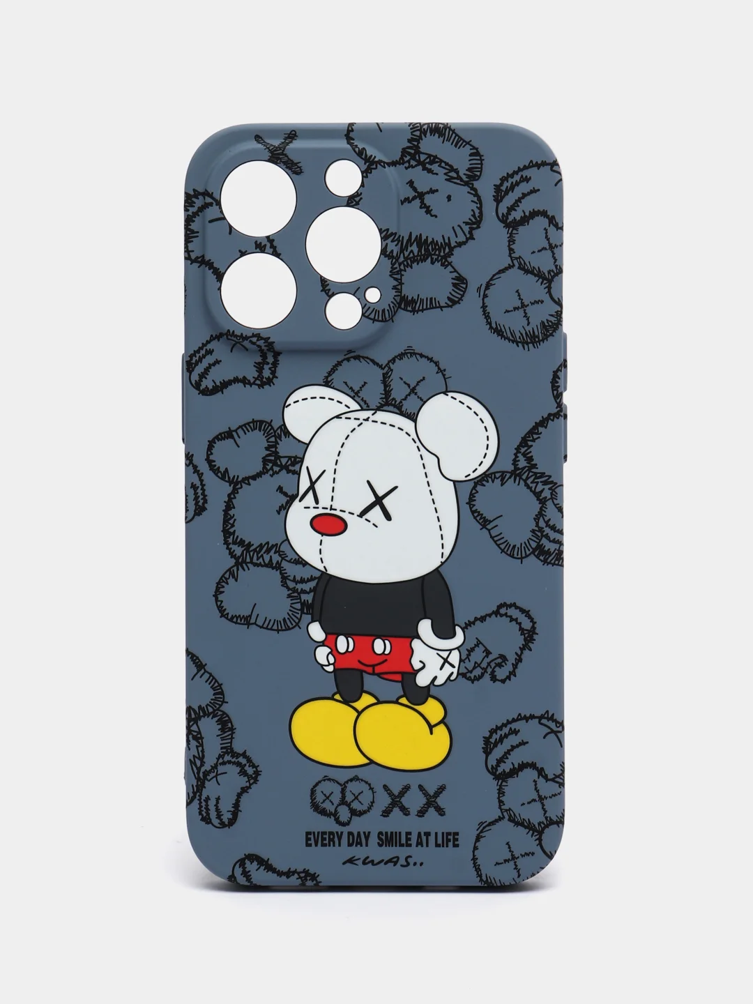 Небесно-голубой чехол Kaws для iPhone 13 Pro