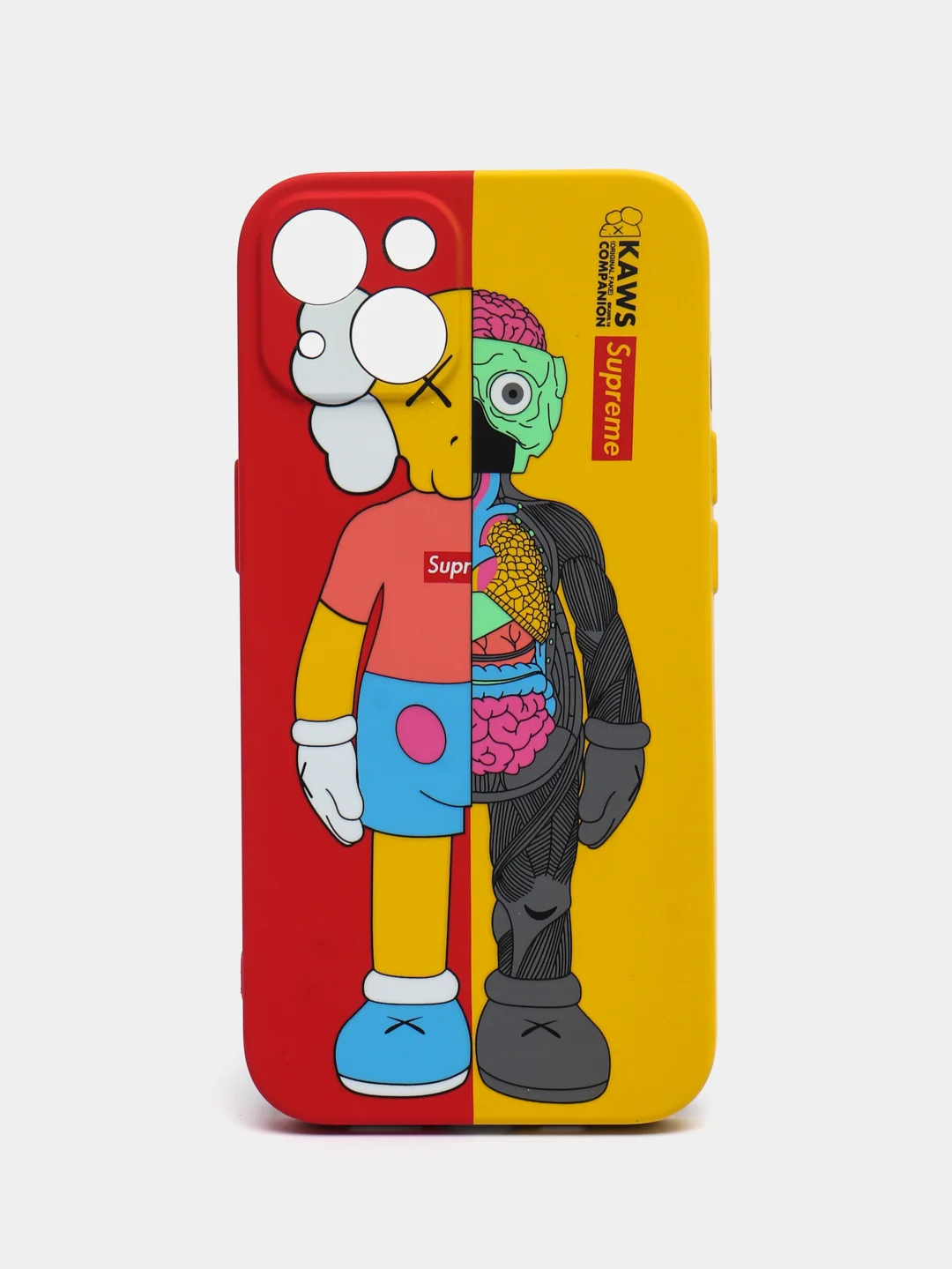 Желтый чехол KAWS для iPhone 13