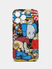 Бордовый чехол Kaws для iPhone 13 Pro