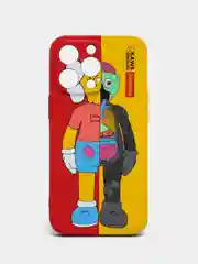 Желтый чехол Kaws для iPhone 13 Pro
