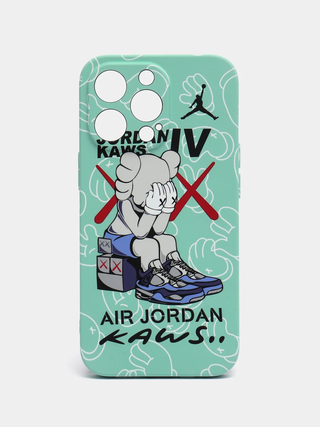 Бирюзовый чехол Kaws для iPhone 13 Pro
