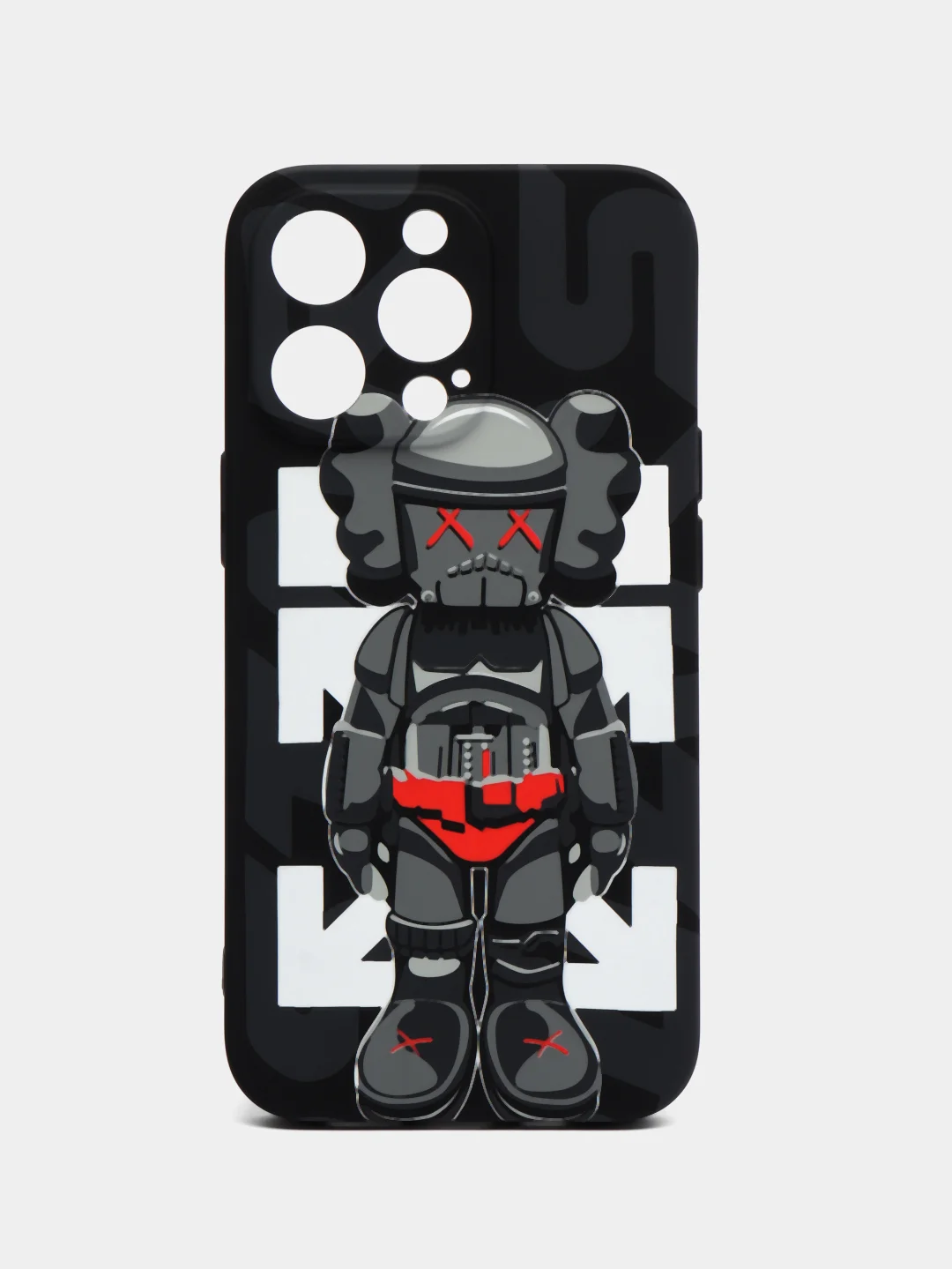 Серый меланж чехол Kaws для iPhone 13 Pro