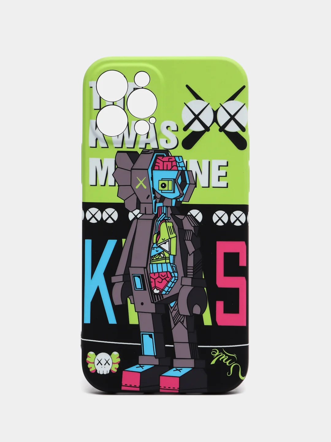 Лайм чехол для iPhone 12 Pro KAWS