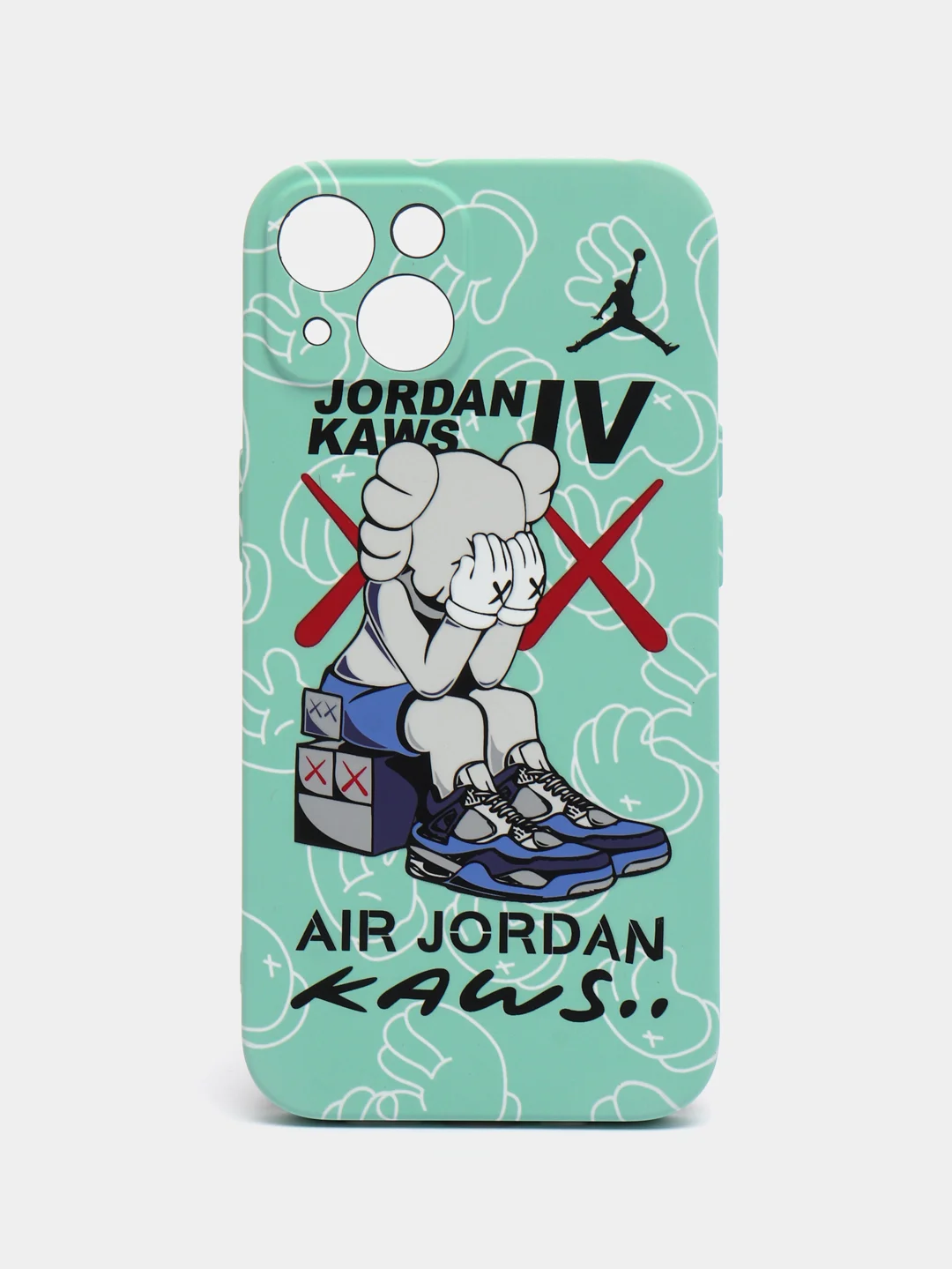 Бирюзовый чехол KAWS для iPhone 13