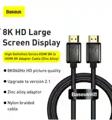 Черный кабель-адаптер Baseus High Definition Series HDMI 8K - HDMI 8K