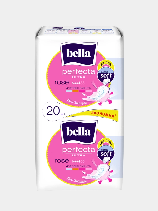 Прокладки ультратонкие Bella Perfecta Ultra Rose deo fresh", 20 штук