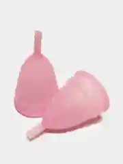 Розовый менструальная чаша с мешочком