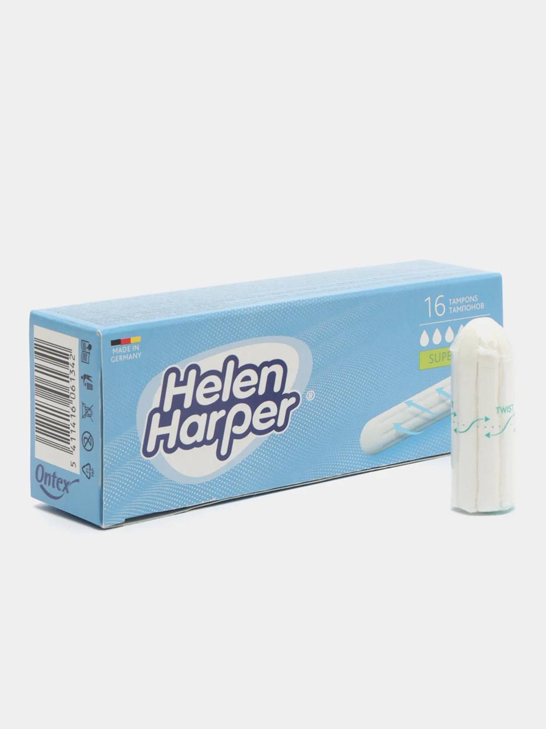 Тампоны гигиенические Helen Harper Super Plus, 6 капель, 16 штук
