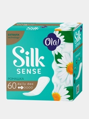 Прокладки женские ежедневные ОЛА! Silk Sense DAILY DEO Ромашка, 60 штук