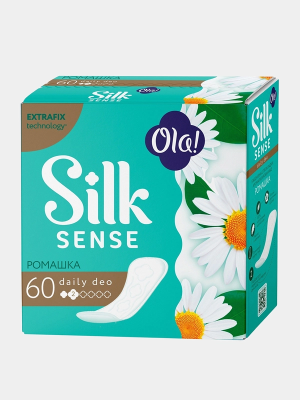 Прокладки женские ежедневные ОЛА! Silk Sense DAILY DEO Ромашка, 60 штук
