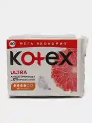 Желтый прокладки женские гигиенические 40 и 16 штук Kotex Ultra нормал, 4 капли, с крылышками