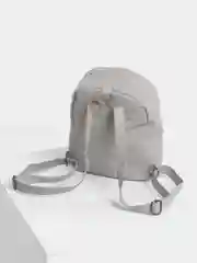 Серебряный рюкзак женский, повседневный, кожаный, экокожа