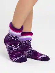 Вишнёвый женские шерстяные носки
