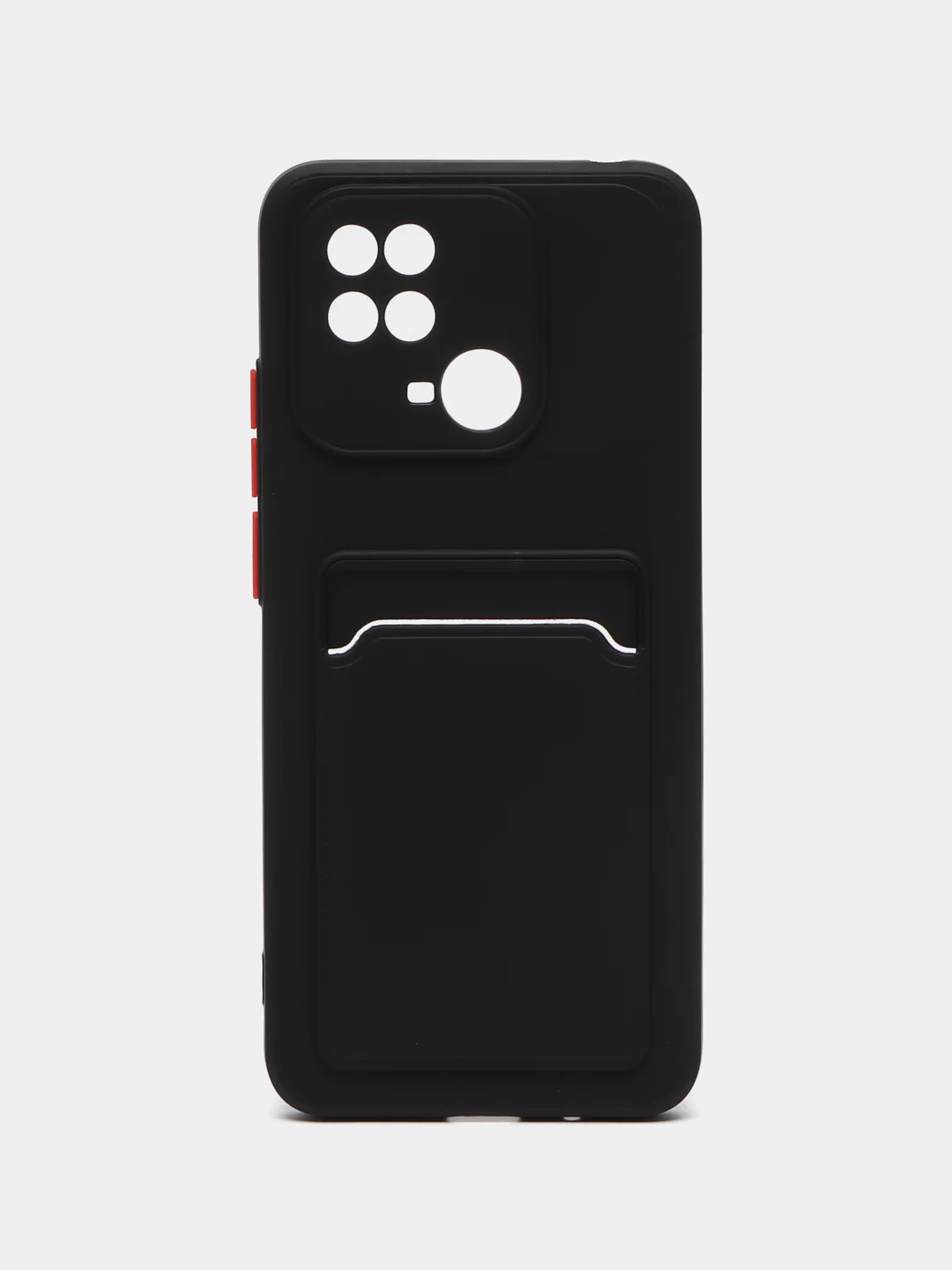 Черный чехол XIAOMI REDMI 10C / POCO C40 карман для пластиковой карты и с защитой камеры