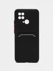 Черный чехол XIAOMI REDMI 10C / POCO C40 карман для пластиковой карты и с защитой камеры