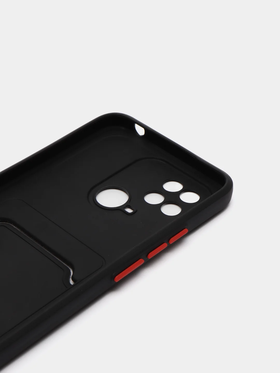 Черный чехол XIAOMI REDMI 10C / POCO C40 карман для пластиковой карты и с защитой камеры