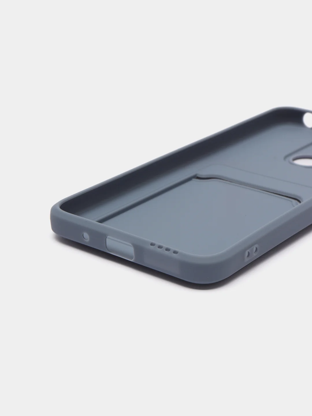 Серый чехол XIAOMI REDMI 10C / POCO C40 карман для пластиковой карты и с защитой камеры