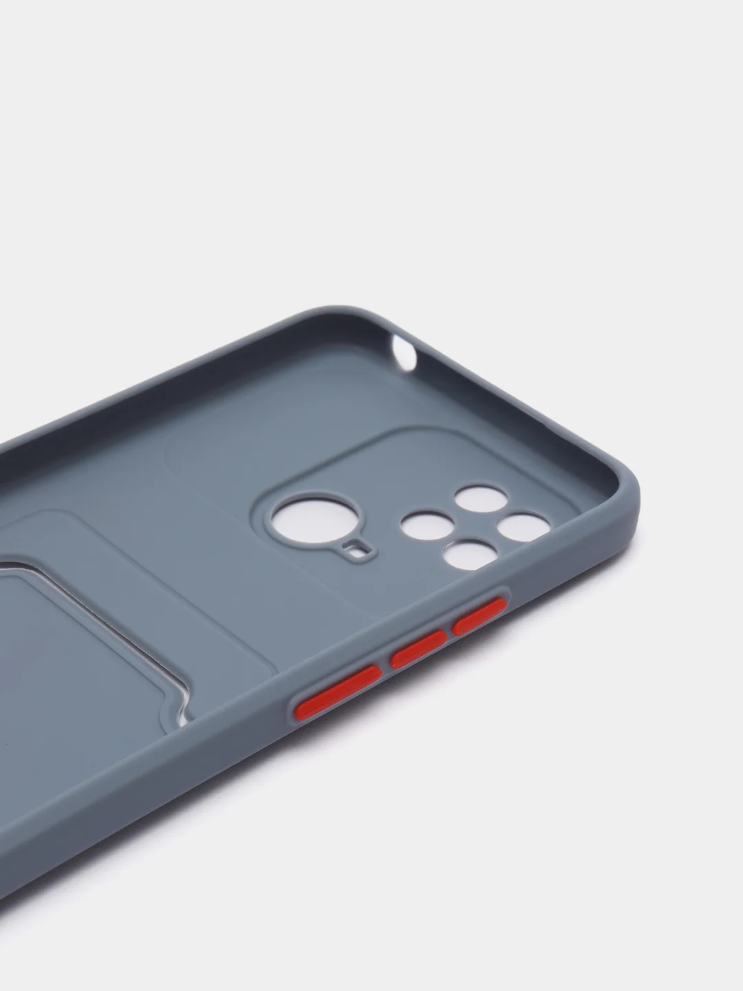 Серый чехол XIAOMI REDMI 10C / POCO C40 карман для пластиковой карты и с защитой камеры