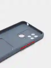 Серый чехол XIAOMI REDMI 10C / POCO C40 карман для пластиковой карты и с защитой камеры