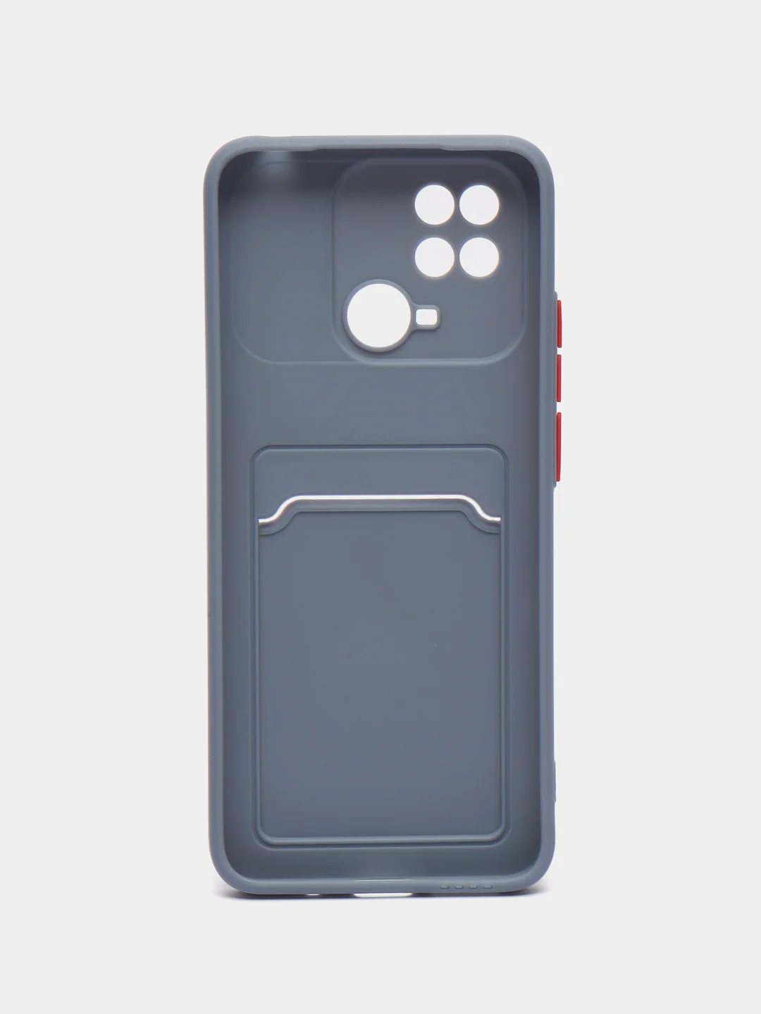 Серый чехол XIAOMI REDMI 10C / POCO C40 карман для пластиковой карты и с защитой камеры