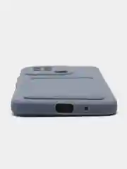 Серый чехол XIAOMI REDMI 10C / POCO C40 карман для пластиковой карты и с защитой камеры