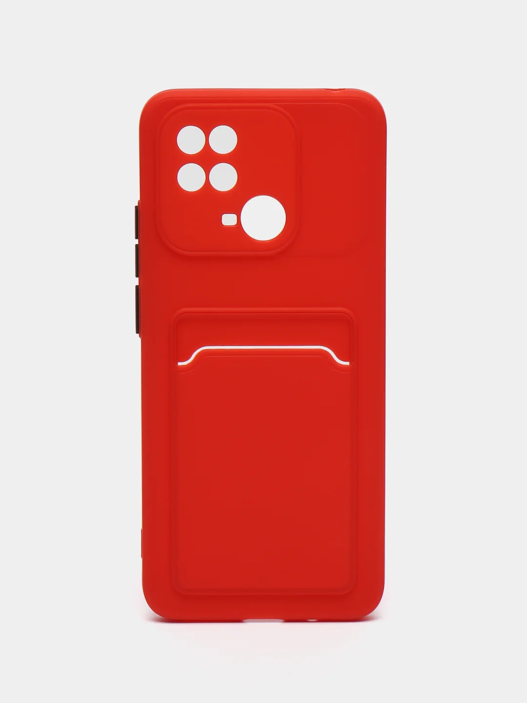 Красный чехол XIAOMI REDMI 10C / POCO C40 карман для пластиковой карты и с защитой камеры