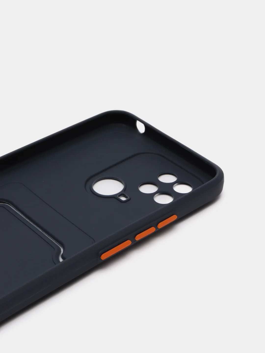 Темно-синий чехол XIAOMI REDMI 10C / POCO C40 карман для пластиковой карты и с защитой камеры