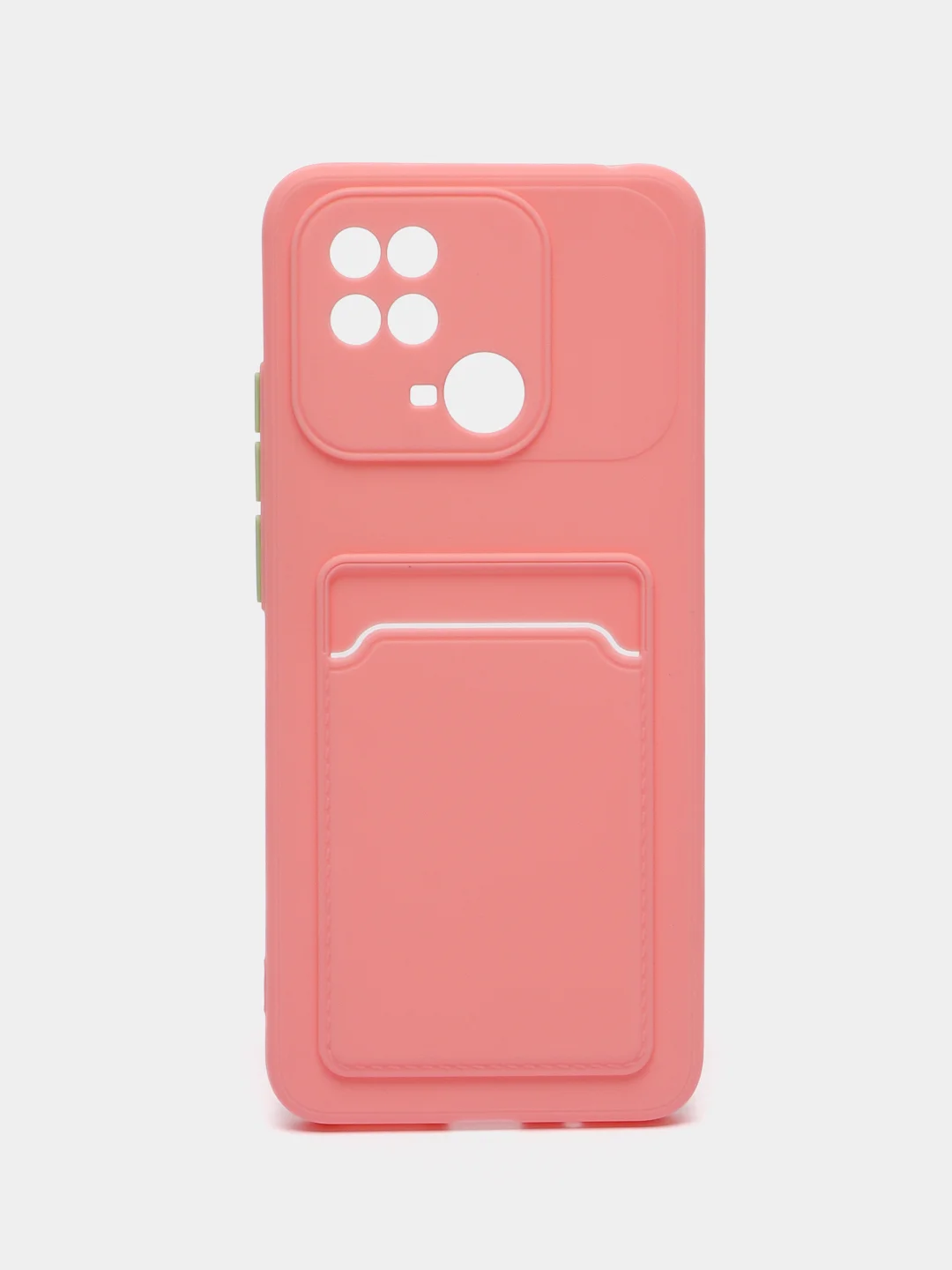 Розовый чехол XIAOMI REDMI 10C / POCO C40 карман для пластиковой карты и с защитой камеры