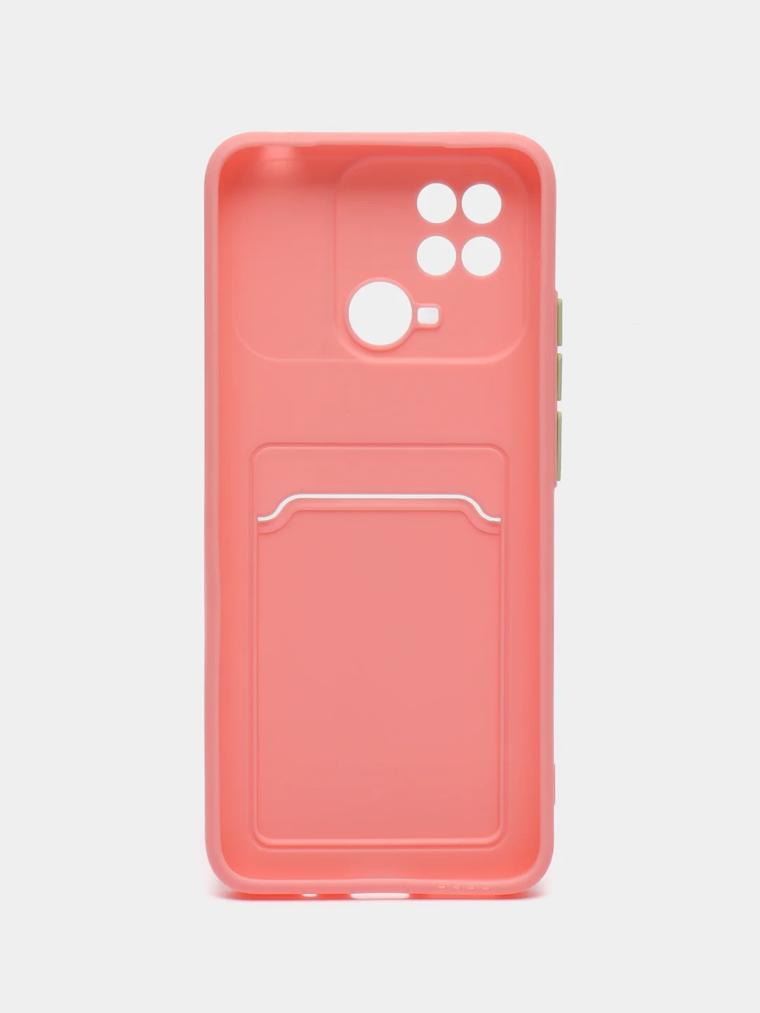 Розовый чехол XIAOMI REDMI 10C / POCO C40 карман для пластиковой карты и с защитой камеры