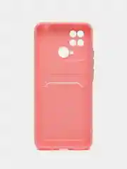 Розовый чехол XIAOMI REDMI 10C / POCO C40 карман для пластиковой карты и с защитой камеры