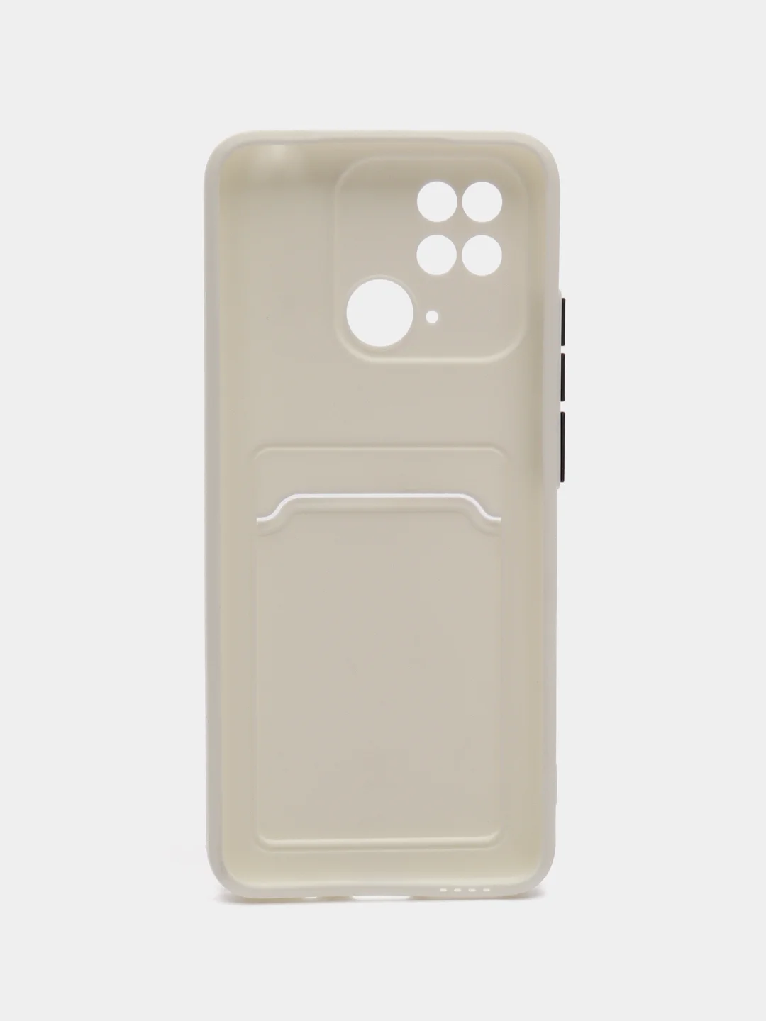 Белый чехол XIAOMI REDMI 10C / POCO C40 карман для пластиковой карты и с защитой камеры
