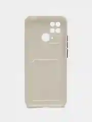 Белый чехол XIAOMI REDMI 10C / POCO C40 карман для пластиковой карты и с защитой камеры