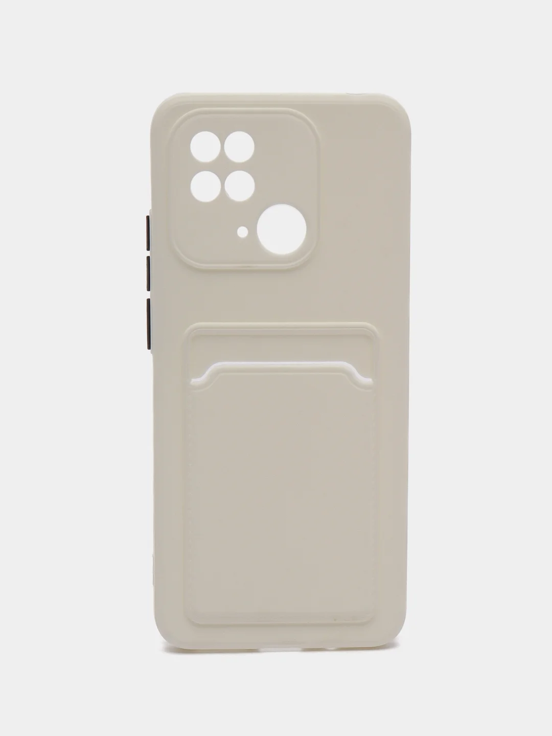 Белый чехол XIAOMI REDMI 10C / POCO C40 карман для пластиковой карты и с защитой камеры