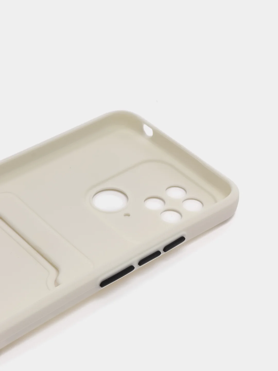 Белый чехол XIAOMI REDMI 10C / POCO C40 карман для пластиковой карты и с защитой камеры