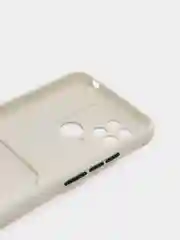 Белый чехол XIAOMI REDMI 10C / POCO C40 карман для пластиковой карты и с защитой камеры