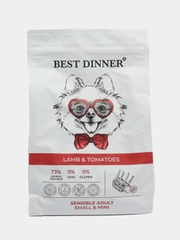 Сухой корм Best Dinner Adult Mini, Ягненок с томатами, для мелких пород собак, 1,5кг